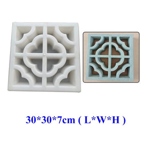 Planet Gates Hollow Diamond Garden Building Concrete Mold Fence Hollow Plastic Brick Mold Antique Courtyard Lawn Flower Pool Cement Mold