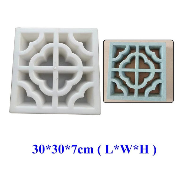 Planet Gates Hollow Diamond Garden Building Concrete Mold Fence Hollow Plastic Brick Mold Antique Courtyard Lawn Flower Pool Cement Mold