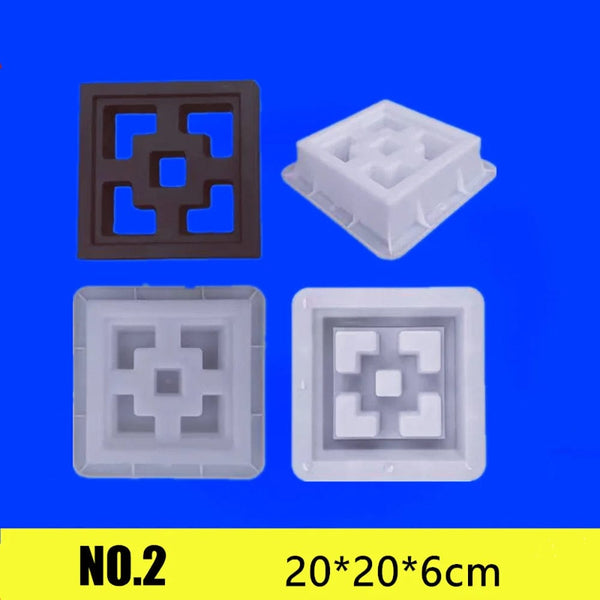 Planet Gates Hollow Diamond Garden Building Concrete Mold Fence Hollow Plastic Brick Mold Antique Courtyard Lawn Flower Pool Cement Mold