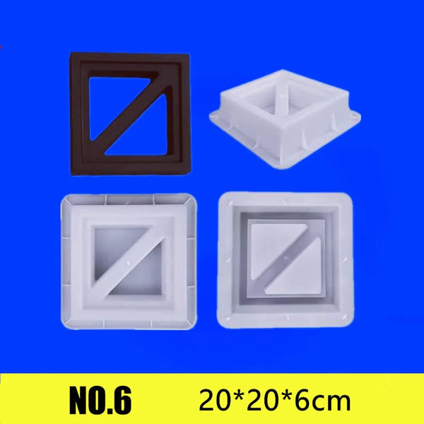 Planet Gates Hollow Diamond Garden Building Concrete Mold Fence Hollow Plastic Brick Mold Antique Courtyard Lawn Flower Pool Cement Mold