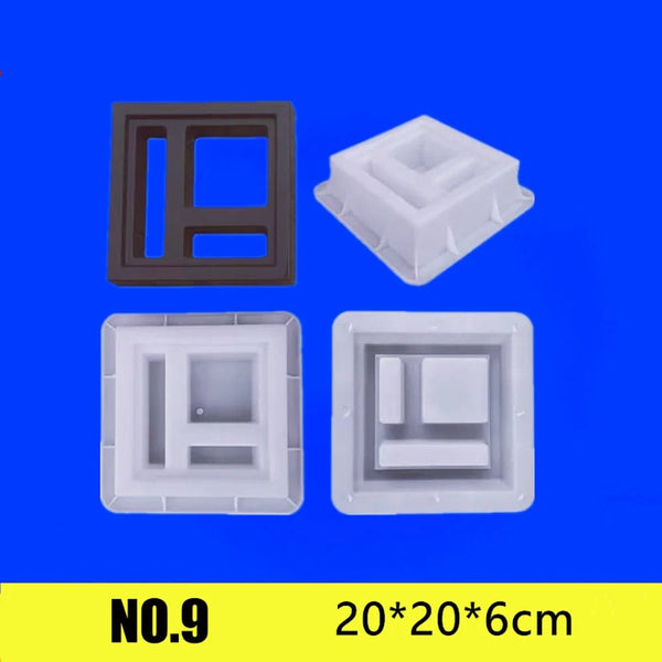 Planet Gates Hollow Diamond Garden Building Concrete Mold Fence Hollow Plastic Brick Mold Antique Courtyard Lawn Flower Pool Cement Mold
