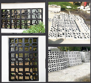 Planet Gates Hollow Diamond Garden Building Concrete Mold Fence Hollow Plastic Brick Mold Antique Courtyard Lawn Flower Pool Cement Mold