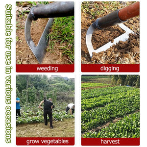Planet Gates Hollow Hoe Weeding Rake Labor-saving Weeding & Loosening Soil Artifact Harrow Handheld steel weeding hoe Hoe Farm Tool Gardening