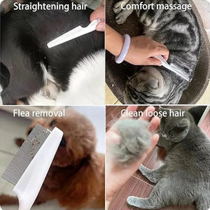 Planet Gates Home Pet Animal Care Comb Protect Flea Comb for Cat Dog Pet Stainless Steel Comfort Flea Hair Grooming Cleaning Tool Pet Product