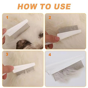 Planet Gates Home Pet Animal Care Comb Protect Flea Comb for Cat Dog Pet Stainless Steel Comfort Flea Hair Grooming Cleaning Tool Pet Product