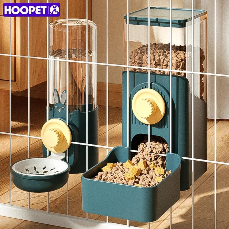 Planet Gates HOOPET Automatic Pet Bowls Cage Hanging Feeder Dog Water Bottle Food Container Dispenser Bowl for Puppy Cats Pet Feeding Product