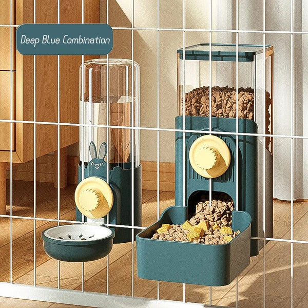 Planet Gates HOOPET Automatic Pet Bowls Cage Hanging Feeder Dog Water Bottle Food Container Dispenser Bowl for Puppy Cats Pet Feeding Product