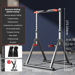 Planet Gates Horizontal Bar Household Indoor Pull-up Frame Without Punching Hanging Bar Floor Folding Single And Parallel Bar Family Fitness