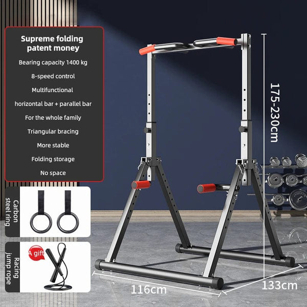 Planet Gates Horizontal Bar Household Indoor Pull-up Frame Without Punching Hanging Bar Floor Folding Single And Parallel Bar Family Fitness