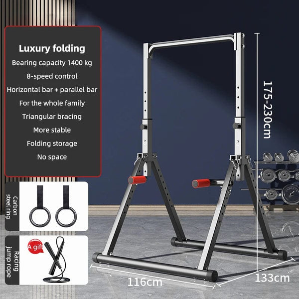 Planet Gates Horizontal Bar Household Indoor Pull-up Frame Without Punching Hanging Bar Floor Folding Single And Parallel Bar Family Fitness