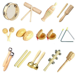 Planet Gates Horn Baby Musical Toys for Toddlers 1-3 Kids'Drum Wooden Percussion Toys Wood Shakers Rattles Educational Learning Toys 6 12 Months