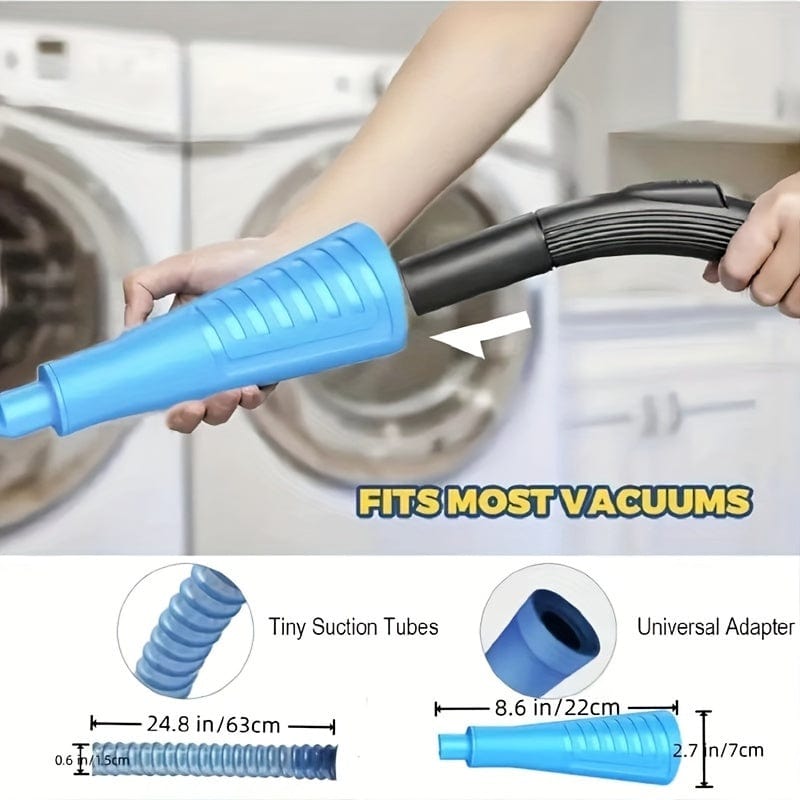 Planet Gates Hose Set Of 3 Dryer Vent Cleaning Kit 3pcs Set with Bendable Lint Removal Tool Universal Adapter Tiny Suction Tube for Dorm Room Essentials