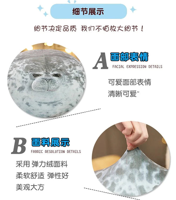 Planet Gates Hot 3D Novelty Throw Pillows Cute Real Life Sea Lion Plush Toys Soft Seal Plush Stuffed Plush Housewarming Party Hold Pillow