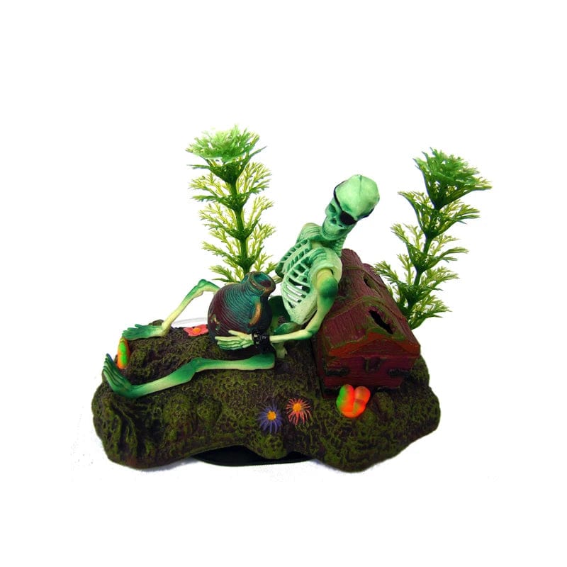 Planet Gates Hot Aquarium Decoration Skeleton on Toilet Fish Tank Ornament Decor for Aquarium Tank WJ07