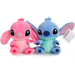 Planet Gates Hot Cartoon Blue Pink Stitch Plush Figure Anime Toy Lilo and Stitch 20cm Stitch Plush Sewing Toy Kids School Bag Birthday Gift