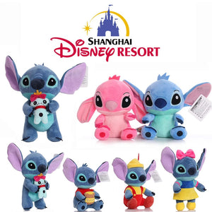Planet Gates Hot Disney Cartoon Blue Pink Stitch Plush Dolls Anime Toys Lilo and Stitch Stich Plush Stuffed Toys Christmas Gifts for Kids