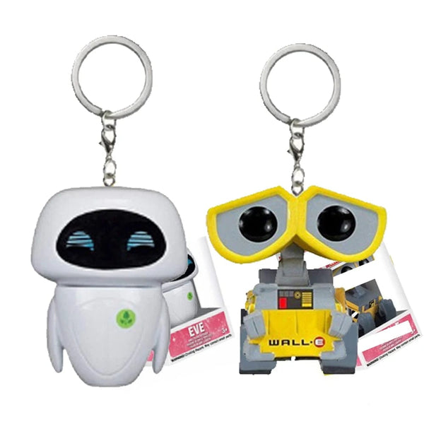 Planet Gates Hot Keychain Wall-E Robot Wall E & EVE PVC Action Figure Collection Model Toys Pendant Vinyl Figure Collection Model Toys Gifts