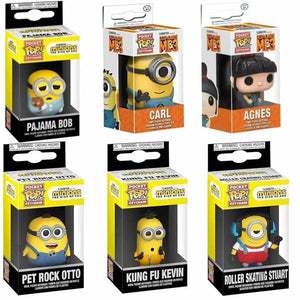 Planet Gates Hot POP Keychain Despicable Minions Me CARL Pajama Bob KUNG FU KEVIN ROCK OTTO Keychain Toys Digital Bag Children's Gifts Toys