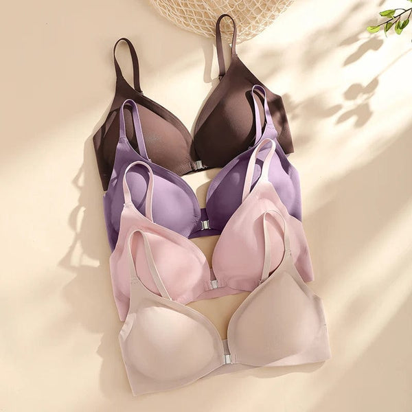 Planet Gates Hot Sale Bra with Front Opening Removeable Water Drop Cup Wireless Laser Cut Bra Brasier Para Mujer Women Seamless Bras