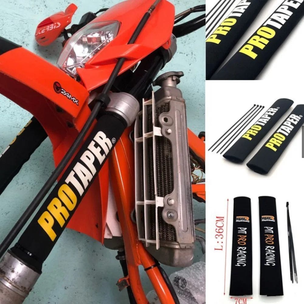 Planet Gates Hot Sale Front Fork Protector Rear Shock Absorber Guard Wrap Cover For CRF YZF KTM KLX Dirt Bike Motorcycle ATV Quad Motocross