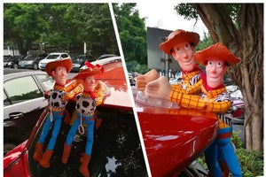 Planet Gates Hot Toy Story Sherif Woody Buzz Lightyear Car Dolls Plush Toys Outside Hang Toy Cute Auto Accessories Car Decoration 25/35/45CM
