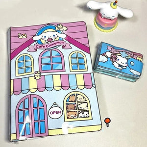 Planet Gates House Dog DIY Sanrio Book Kuromi Cinnamoroll Toy Book Homemade Complete No-Cut Quiet Book Handiwork Montessori Educational Toddler Game