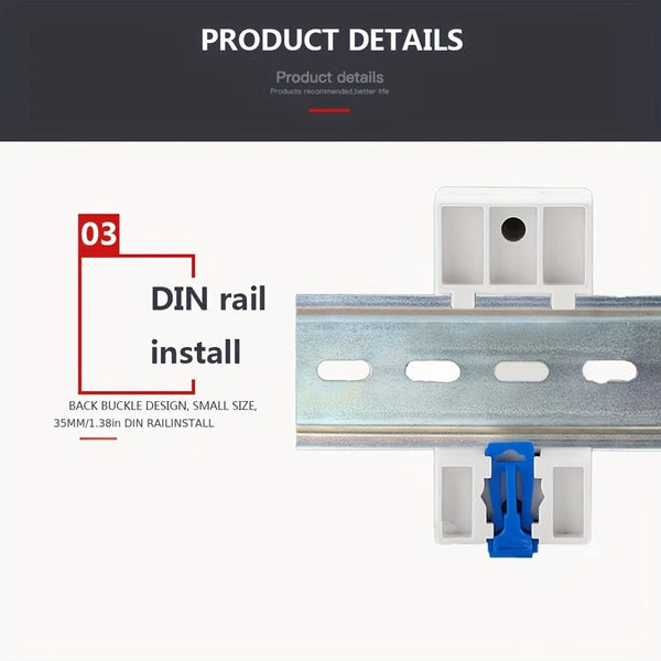 Planet Gates Household Electricity Meter LCD Electricity Meter Single-phase 220V Mini Watt Hour Meter Rail Type Air Conditioning Electricity Meter Intelligent Digital Display Metering