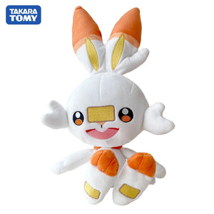 Planet Gates HQ Scorbunny Plush Toy Sword and Shield Pokemon Peluche Stuffed Doll Cartoon Bunny Rabbit Christmas Gift