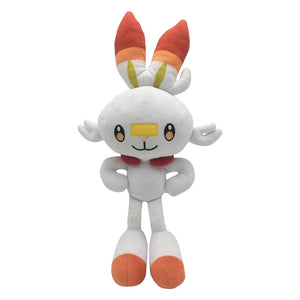 Planet Gates HQ Scorbunny Plush Toy Sword and Shield Pokemon Peluche Stuffed Doll Cartoon Bunny Rabbit Christmas Gift