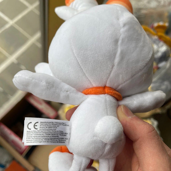Planet Gates HQ Scorbunny Plush Toy Sword and Shield Pokemon Peluche Stuffed Doll Cartoon Bunny Rabbit Christmas Gift