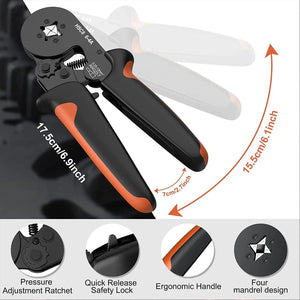 Planet Gates HSC8 6-6A 800PCS Crimping Pliers Kit Tubular Terminal HSC8 6-4A Crimper Wire Mini Ferrule Crimper Hand Tools Household Electrical Kit With Box