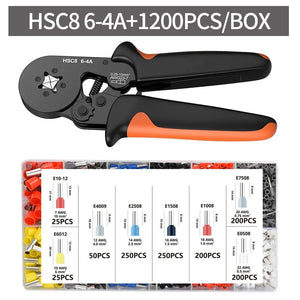 Planet Gates HSC8 6-6A 800PCS Crimping Pliers Kit Tubular Terminal HSC8 6-4A Crimper Wire Mini Ferrule Crimper Hand Tools Household Electrical Kit With Box