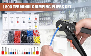 Planet Gates HSC8 6-6A 800PCS Crimping Pliers Kit Tubular Terminal HSC8 6-4A Crimper Wire Mini Ferrule Crimper Hand Tools Household Electrical Kit With Box