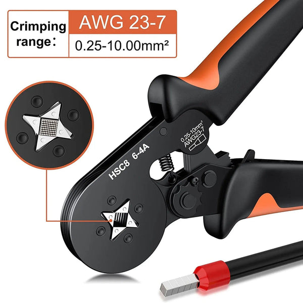 Planet Gates HSC8 6-6A 800PCS Crimping Pliers Kit Tubular Terminal HSC8 6-4A Crimper Wire Mini Ferrule Crimper Hand Tools Household Electrical Kit With Box