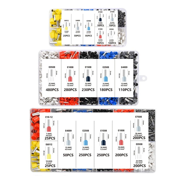 Planet Gates HSC8 6-6A 800PCS Crimping Pliers Kit Tubular Terminal HSC8 6-4A Crimper Wire Mini Ferrule Crimper Hand Tools Household Electrical Kit With Box