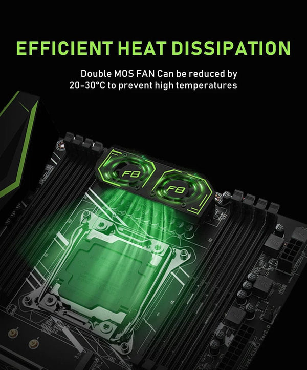 Planet Gates HUANANZHI X99 F8 LGA 2011-3 XEON X99 Motherboard with Intel E5 2620 V3 support DDR4 RECC NON-ECC memory combo kit set NVME RU