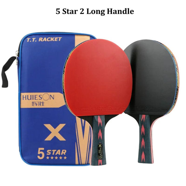 Planet Gates Huieson 2pc Ping Pong Rackets Set 5/6 Star Offensive Table Tennis Racket  with Fine Control