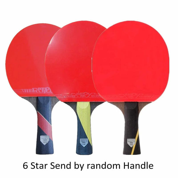 Planet Gates Huieson 2pc Ping Pong Rackets Set 5/6 Star Offensive Table Tennis Racket  with Fine Control