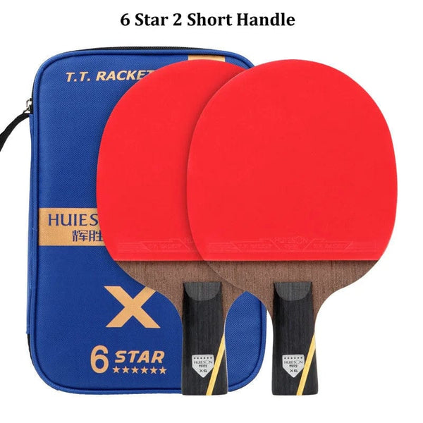 Planet Gates Huieson 2pc Ping Pong Rackets Set 5/6 Star Offensive Table Tennis Racket  with Fine Control