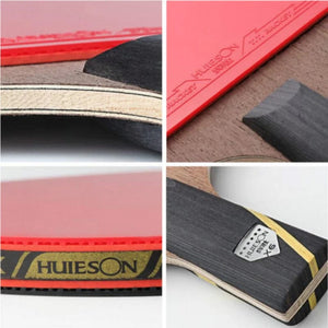 Planet Gates Huieson 2pc Ping Pong Rackets Set 5/6 Star Offensive Table Tennis Racket  with Fine Control