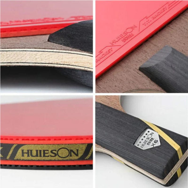 Planet Gates Huieson 2pc Ping Pong Rackets Set 5/6 Star Offensive Table Tennis Racket  with Fine Control
