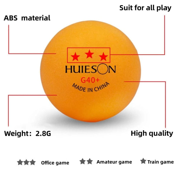Planet Gates Huieson G40+ Professional Ping-pong Balls 3 Star Polymer Material Table Tennis Balls TTF Standard Table Tennis For Competition