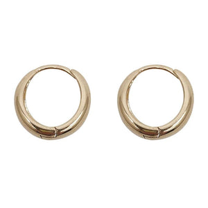 Planet Gates Huitan Fashion Metal Hoop Earrings for Women Simple Versatile Daily Wear Everyday Ear Accessories Young Girls Statement Jewelry