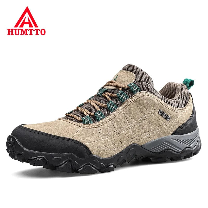 Planet Gates Humtto New Arrival Leather Hiking Shoes Wear-resistant  Outdoor Sport Men Shoes Lace-Up Mens Climbing Trekking Hunting Sneakers