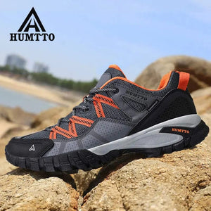 Planet Gates HUMTTO New Arrival Mens Hiking Shoes Breathable Lace Up Trekking Boots Male Cushioning Ourdoor Climbing Tourism Sneakers for Men