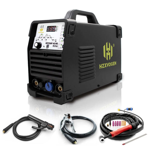 Planet Gates HVT250P ACDC / 220V-145A / canada HZXVOGEN Aluminum AC/DC Pulse Tig 4 in 1 Welding Machine HVT250P MMA ARC Stick Welder IGBT Inverter HF TIG 2T 4T Soldador