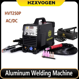 Planet Gates HVT250P ACDC / 220V-145A / CHINA HZXVOGEN 4 in 1 HF TIG AC/DC Aluminum Welding Machine MMA ARC Argon Precise Digital Pulse 2T/4T TIG Welder Stainless HVT250P