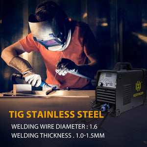 Planet Gates HVT250P ACDC / 220V-145A / CHINA HZXVOGEN 4 in 1 HF TIG AC/DC Aluminum Welding Machine MMA ARC Argon Precise Digital Pulse 2T/4T TIG Welder Stainless HVT250P