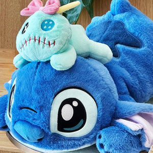 Planet Gates HWBD3541-53CM Genuine Disney 53CM Kawaii Stitch Stuffed Toy Lying Position Stitch Plush Doll Throw Pillow Birthday Gift For Kids Or Girlfriend