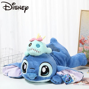 Planet Gates HWBD3541-53CM Genuine Disney 53CM Kawaii Stitch Stuffed Toy Lying Position Stitch Plush Doll Throw Pillow Birthday Gift For Kids Or Girlfriend